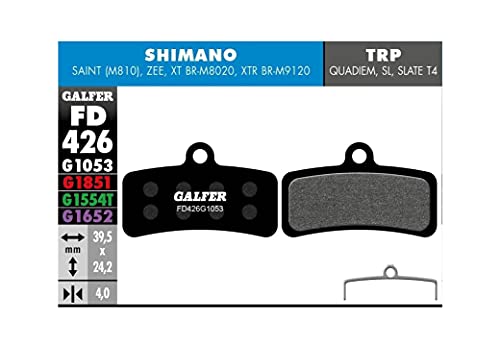 Galfer Saint, Bike Standard Brake Pad Shimano Zee Unisex Niños, Negro, Estandar
