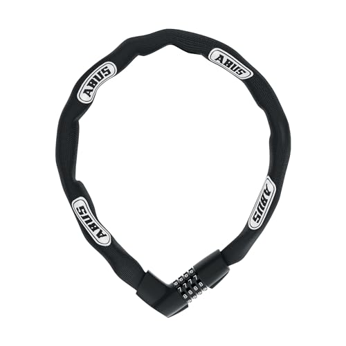 Abus Lucchetto A Catena Tresor 1385 - Lucchetto Combinazione In Acciaio Temprato Quadrata Di 7 Mm Spessore Livello Sicurezza 110 Cm Nero