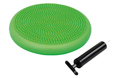 Schildkröt Fitness Balance Cushion, Cuscino Da Equilibrio, Verde, Con Pompa Manuale, 960230