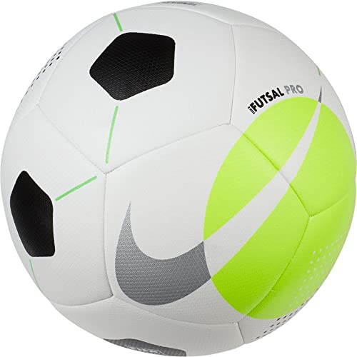 Nike Dh1992-100 Futsal Pro Pallone Da Calcio Ricreativo Unisex Adulto White/Volt/Silver Taglia 0