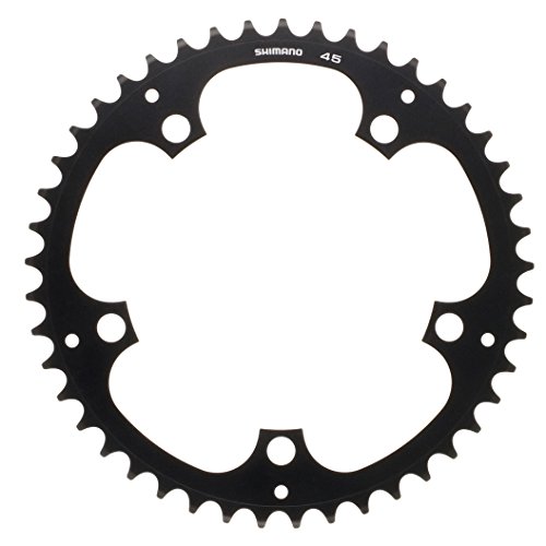 Shimano Y-1Pb45010, Corona Dentata Unisex Adulto, Nero, 45 Zähne-130Mm