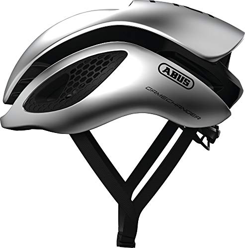 Abus Gamechanger Casco Ciclismo - Casco Da Bici Aerodinamico Con Ventilazione Idonea Per Uomo E Donna - Argento, Taglia S
