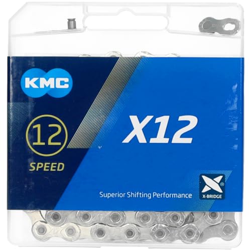 Kmc X12 Chain, Catena Unisex Adulto, Silver, 1/2" X 11/128"
