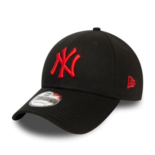 New Era York Yankees Mlb League Essential Black Red 9Forty Adjustable Cap - One-Size