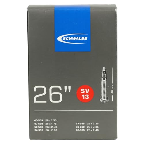 Schwalbe Tubo Per Bicicletta Sv13 40/62-559 Ek Tubo 40 Mm, Nero, Sv (40 Mm) /26