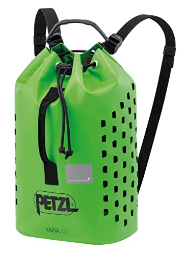 Petzl Yara Club 15, Sacco Portacorda Di Piccola Capacità Per Il Torrentismo Unisex Adulto, Verde/Nero, 15L