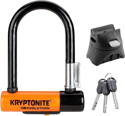 Kryptonite 0720018002062 Blocco Disco Evolution Mini-5 Con Supporto Flexframe-U, 6 X 65 Cm
