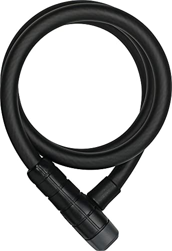 Abus Serratura A Cavo Racer 6412K - Per Bicicletta In Acciaio Con Rivestimento Plastica Livello Di Sicurezza 4 120 Cm, Nero