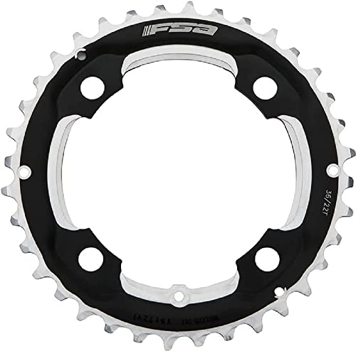 Fsa, Corona Pro Bcd 104, D 4F M11 Pin 8Mm 2X Wb320 Unisex-Adulto, Nero, Denti 36