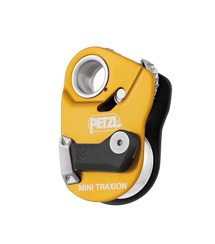 Petzl, Mini Traxion, Carrucola Bloccante Imperdibile E Compatta Ad Alto Rendimento, Giallo/Nero, U, Adulto Unisex