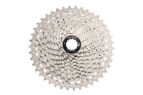 Sunrace Ms, Ruota Libera 10V Unisex Adulto, Argento/Nero, 11-42D