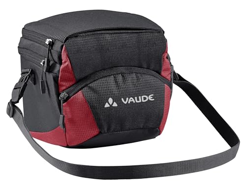 Vaude Ontour Box M (Klickfix Ready), Tasche Per Manubrio Unisex-Adulto, Nero/Carminio, Taglia Unica