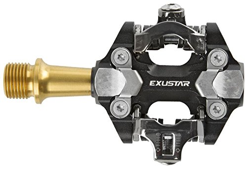 Exustar Mtb E-Pm222, Pedalo Ciclo Unisex Adulto, Nero, 82X61,5Mm