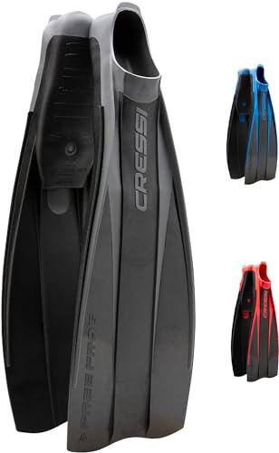 Cressi Free Frog, Pinne Da Immersione/Snorkeling In Gomma/Eva Unisex Adulto, Nero, 43/44