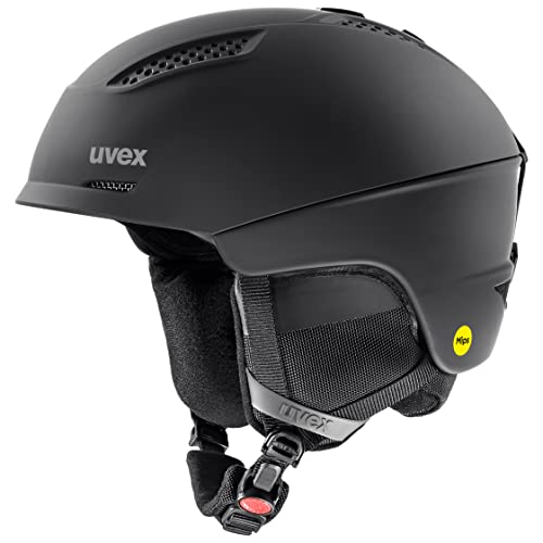 Uvex Ultra Mips, Casco Da Sci Robusto Unisex, Sistema Mips, Regolazione Individuale Delle Dimensioni, All Black Matt, 51-55 Cm