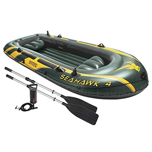 Intex 68351Np, Set Canotto Unisex – Adulto, Verde/Giallo, 351 X 145 X 48 Cm