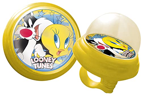 Warner Bros Campanello Ciclo Bici Squeezy Bambino Bambina Looney Tunes Titti Silvestro Azzurro Giallo Divertimento, Taglia Unica
