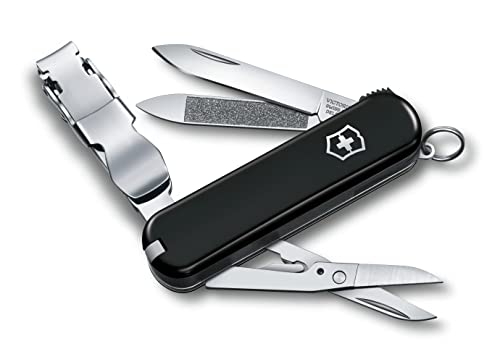 Victorinox Tagliaunghie Nailclip 580 (8 Funzioni, Lima Per Unghie, Raschietto Per Unghie), Nero