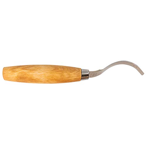 Morakniv Carving Hook 163 - Coltello Fisso Misto, Manico: Betulla Naturale, Lama: 50 Mm