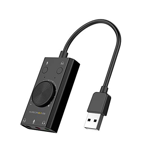 Terratec Aureon 5.1 Usb Scheda Audio Esterna 2 In 1 Usb Stereo Sound Card Adapter Con Controllo Volume E Controllo Volume Plug & Play Per Pc, Notebook