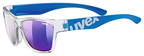 Uvex Sportstyle 508, Occhiali Da Sole Per Bambini, Specchiato, Incl. Fascia, Clear Blue/Blue, One Size