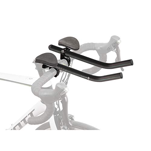 M-Wave Unisex - Adulto H Aero Triathlon Testina In Alluminio Leggero Imbottito Per Manubrio Ø 31,8 Mm (O 25,4 Mm), Nero