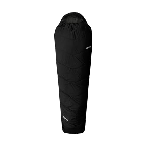 Alpinus Survival 1100 Sleeping Bag Ac18643, Sacco A Pelo Unisex-Adulto, Nero, Taglia Unica