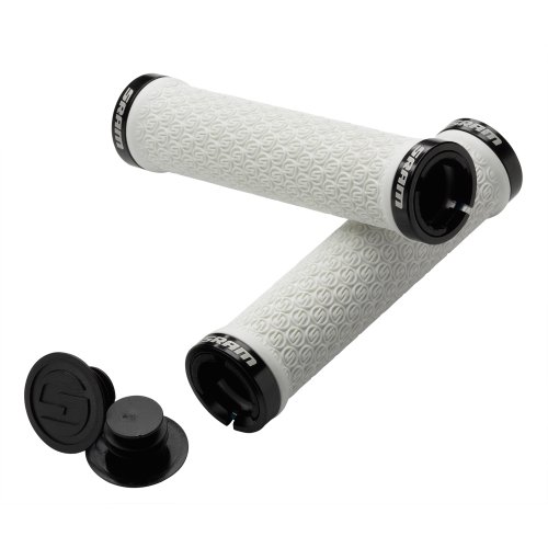 Sram Locking, Mtb Manopole Di Bloccaggio Con 2 Morsetti E Tappo Terminale-Bianco Unisex Adulto