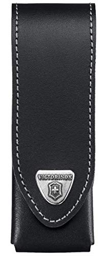 Victorinox, Custodia In Pelle Per Coltellino Svizzero, Con Passante Per Cintura E Chiusura In Velcro, Nera