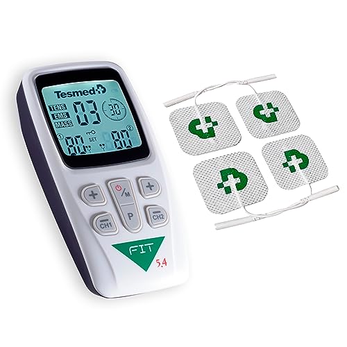 Tesmed Fit 5.4: Elettrostimolatore Muscolare Per Ems, Tens, Massaggio (3 In 1), 22 Programmi Di Cui 6 Personalizzabili, Perfetto Per Alleviare Il Dolo