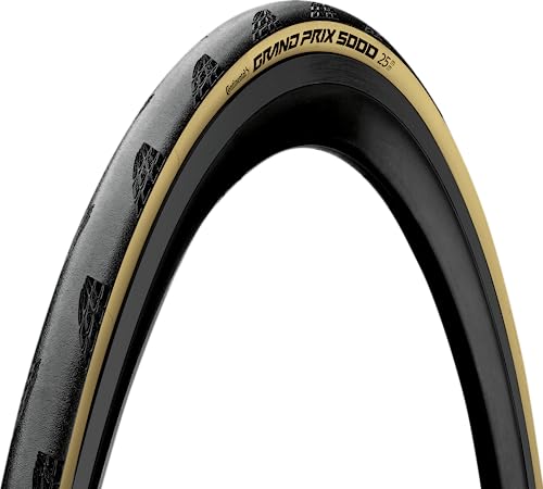 Continental Grand Prix 5000, Bicycle Tire Unisex-Adult, Black/Cream, 28", 700 X 28C
