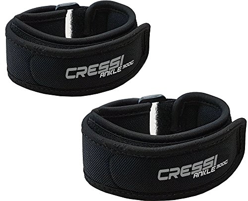 Cressi Ankle Weights Cavigliere Zavorrate Per Attività Subacquee, Unisex – Adulto, Nero, Taglia Unica