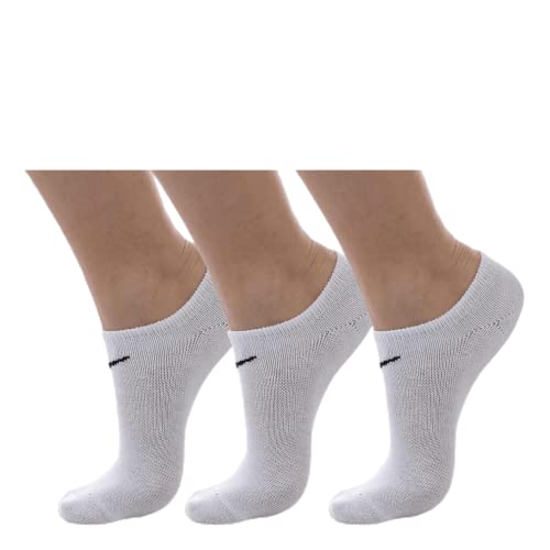 Nike U Nk Ltwt Ns 3Pr-Value, Calzini Alla Caviglia Unisex – Adulto, Bianco (Weiß), 42-46 (Talla Produttore: L)