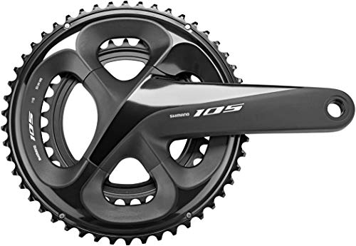 Shimano 105 Fc-R7000, Guarnitura Unisex Adulto, Nero, 175 Mm