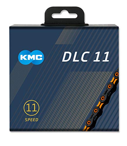 Kmc - Catena Unisex Dlc 11, Colore: Nero/Arancione, 1/2" X 11/128"