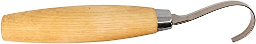 Morakniv Carving Hook 162 - Coltello Fisso Misto, Manico: Betulla Naturale, Lama: 52 Mm