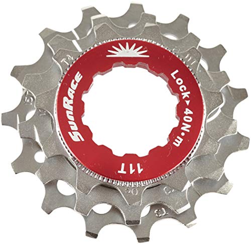 Sunrace, Ghiera R.Libera+3 Pignoni 11V. Unisex Adulto, Argento, Unica