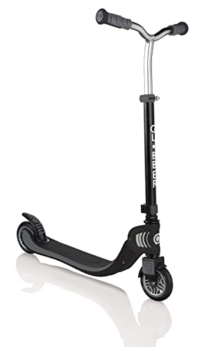 Globber - Flow Foldable 125 - Monopattino Pieghevole A 2 Ruote Per Bambini Dai 6 Anni In Su E Adolescenti , Nero - Grigio