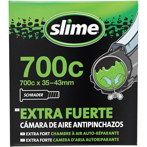 Slime 30057 Camera D'Aria Per Bici Con Slime Sigillante Antiforatura, Autosigillante, Prevenire E Riparare, Valvola Schrader, 35/43 - 622 Mm (700X35/4