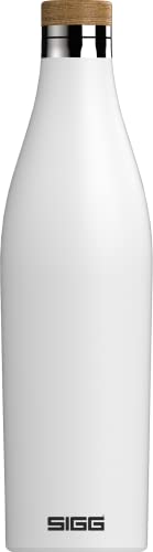 Sigg Meridian White Borraccia Termica In Acciaio Inossidabile (0.5 L), Bottiglia Isotermica Non Tossica A Chiusura Ermetica, Thermos Acqua Per Bevande