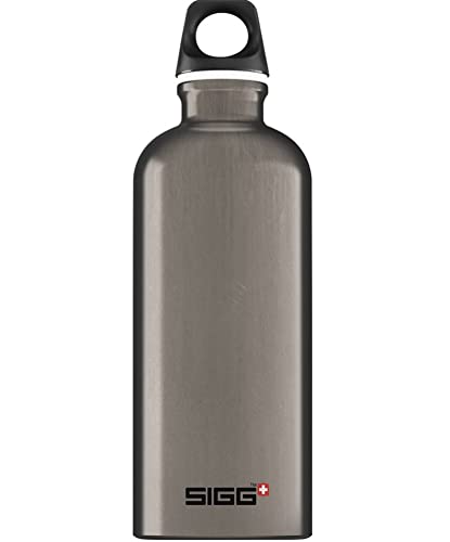 Sigg Traveller Smoked Pearl Borraccia Alluminio (0.6 L), Borraccia Colorata Ermetica E Priva Di Sostanze Nocive, Borraccia Acqua Leggerissima In Allum