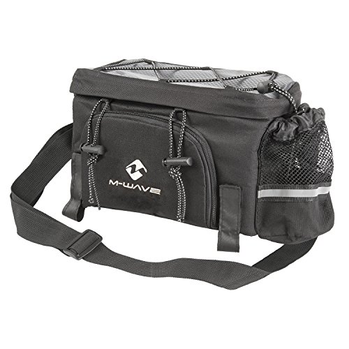 M-Wave, Borsa Portapacchi Erweiterbare, Nero (Schwarz/Silber)