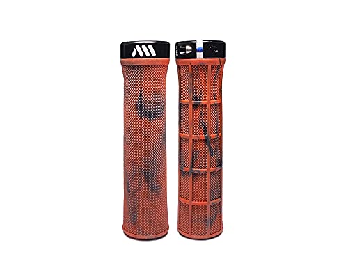 Manopole Leggere Ams Berm Grips Per Mtb, Compatibili Con All Mountain, Enduro E Downhill, Presa Sicura E Duratura, 135Mm Lunghezza - Solo 100G | Rosso