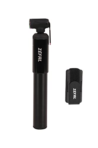 Zefal Mt. Mini - Mini Pompa Mtb - Pompetta Bici Portatile In Alluminio Adatta Per Presta E Schrader- Leggera E Compatta - Nero, 208G