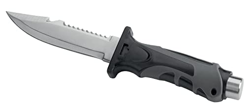 Seac Hammer, Coltello Sub Per Pesca In Apnea E Immersione Subacquea, Pugnale Subacqueo Con Cinghioli Unisex Adulto, Nero, Taglia Unica