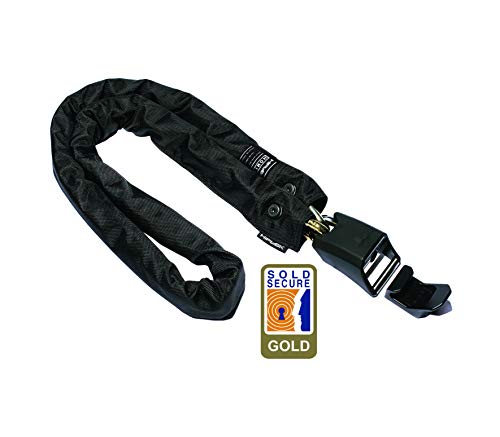 Hiplok Home Gold, Lucchetto A Catena, Unisex, All Black, Circonferenza Di Chiusura 150 Cm