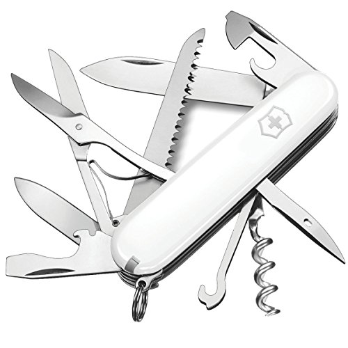 Victorinox, Coltellino Svizzero Huntsman (15 Funzioni, Forbici, Seghetto Per Legno, Cavatappi) Bianco