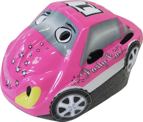 Caschetto Di Sicurezza Bici Baby Regolabile Taglia S 48-52 Cm Macchinina Rosa