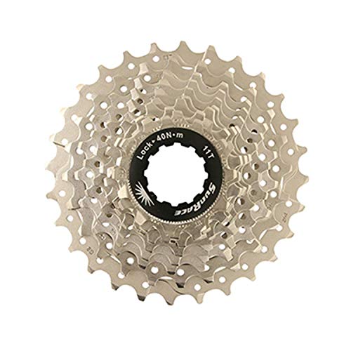 Sunrace Ms, Ruota Libera 10V Unisex Adulto, Argento/Nero, 11-28D