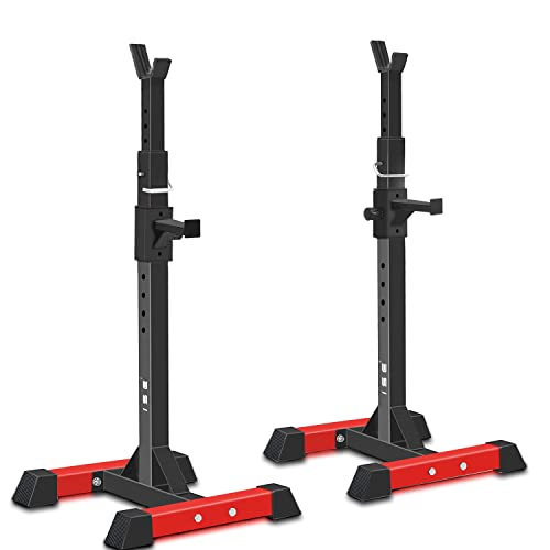 Ise Rack Da Squat, Regolabile Porta Manubri Da Squat Supporti Di Squat Con Barre Di Supporto, Squat Rack Altezza Regolabile 104-175Cm, Porta Bilancier